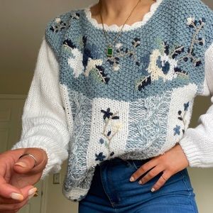 Hand-knit oversized sweater